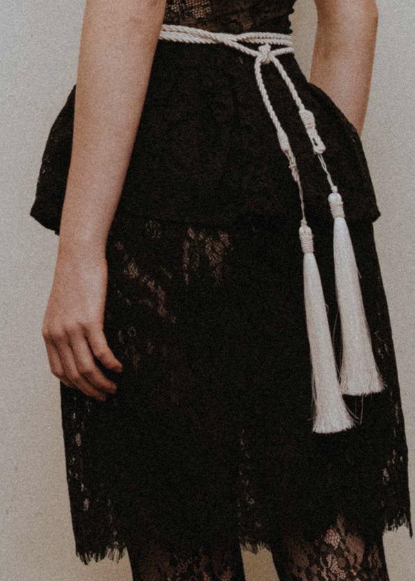 Spitzenrock mit Schößchen - Noémie