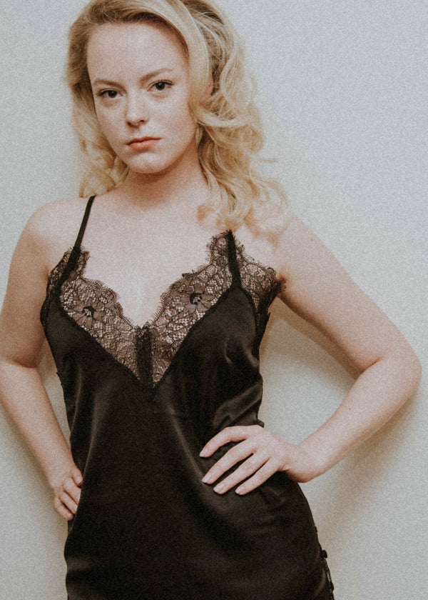 Satin and Lace Dress - Sophie