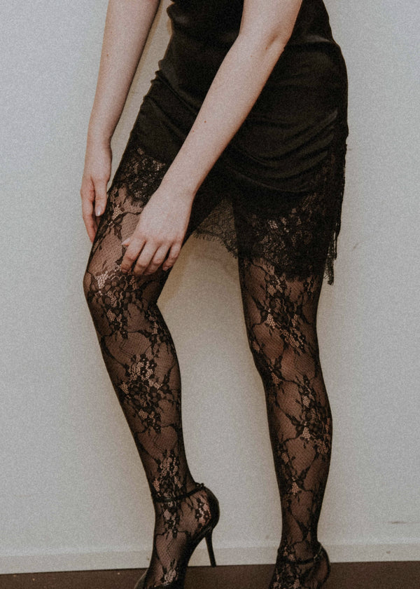 Satin and Lace Dress - Sophie