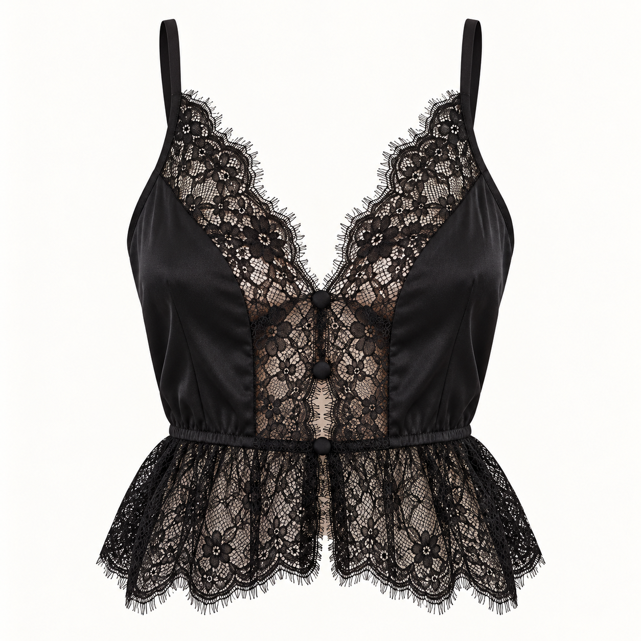 Satin & Lace Blouse – Cecilia