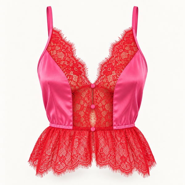 Satin & Lace Blouse – Cecilia