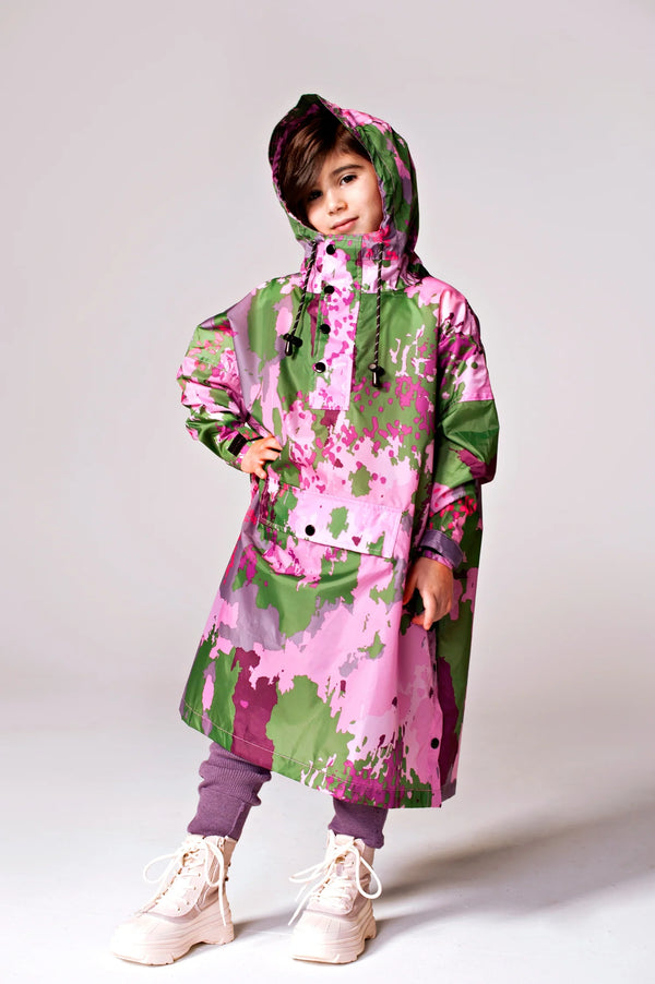 Rainkiss Kids Rain Poncho - Digi Spring Camo