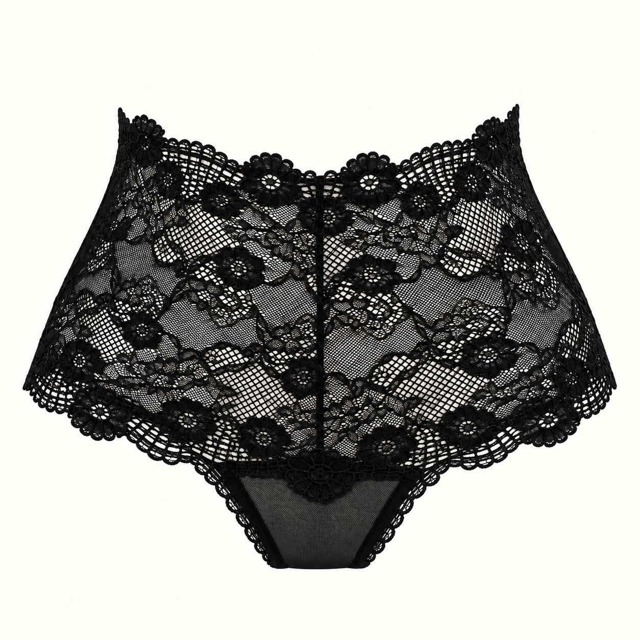 Culotte taille haute en tulle & dentelle – Musa