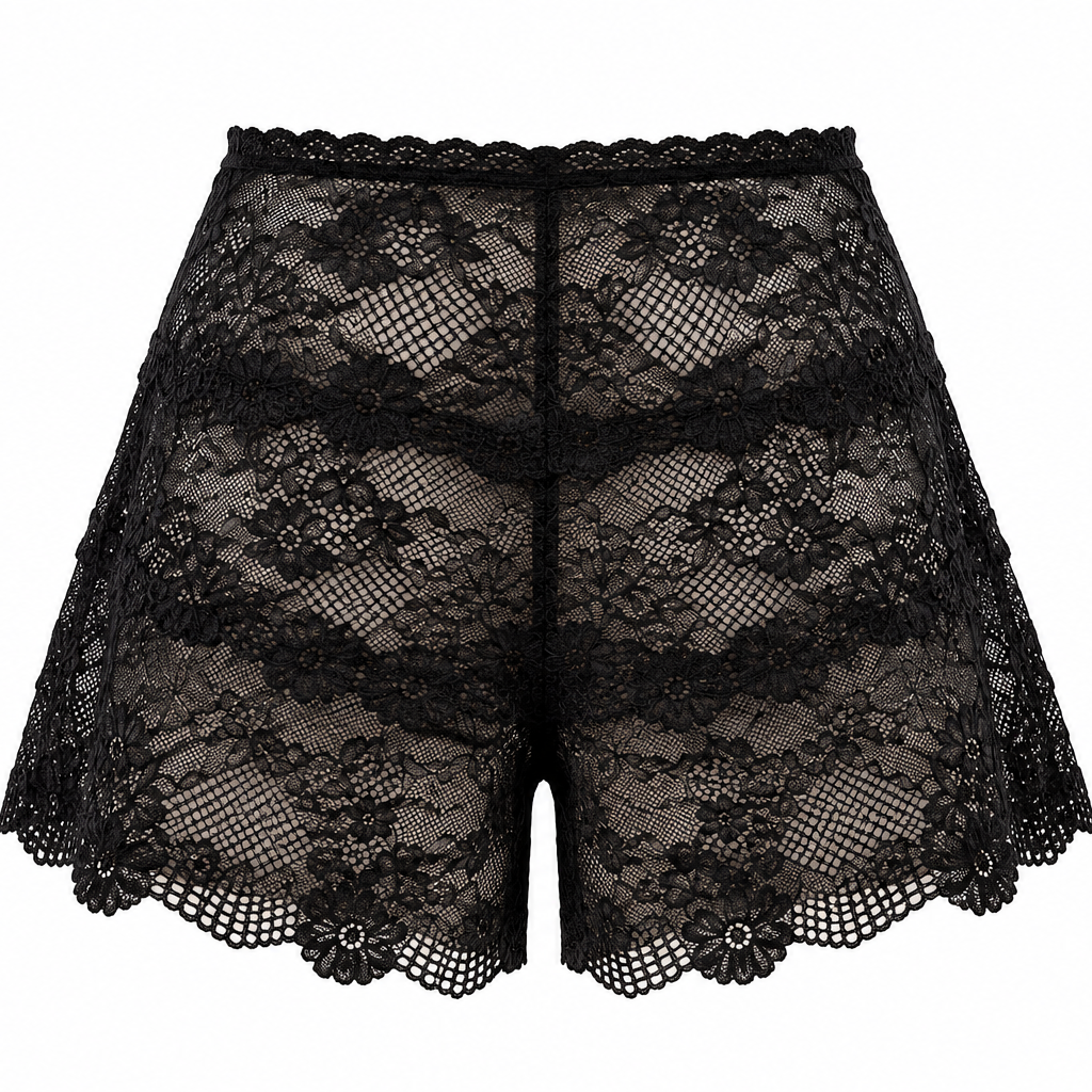 Kurze Spitzen-Petticoat-Shorts – Priscila
