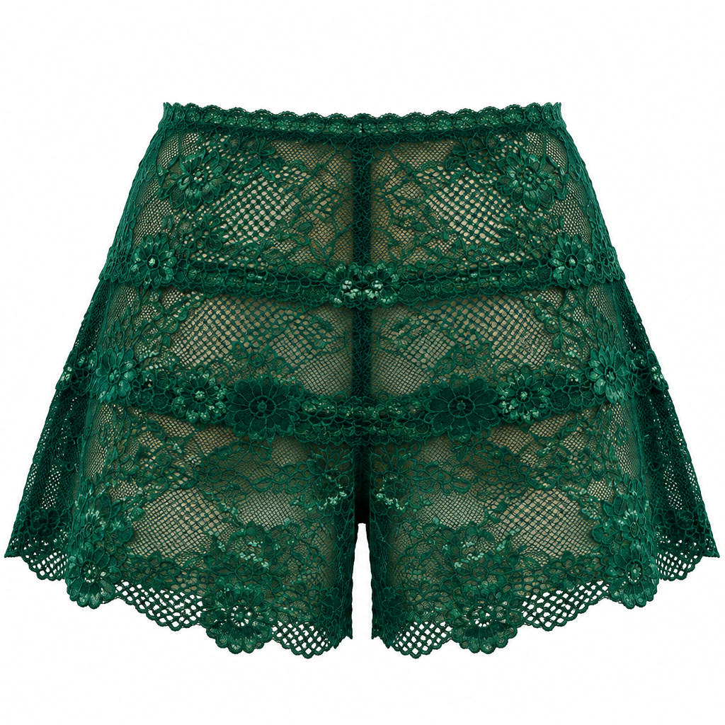 Kurze Spitzen-Petticoat-Shorts – Priscila