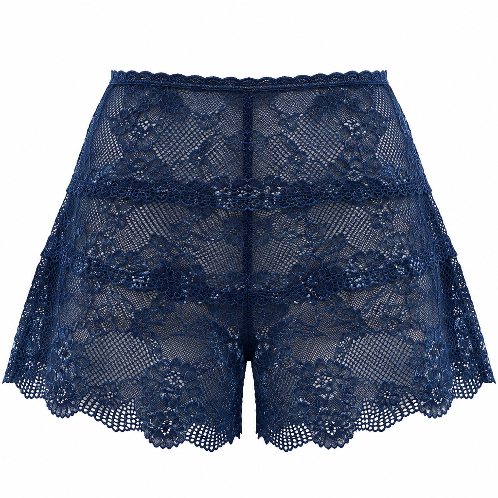 Kurze Spitzen-Petticoat-Shorts – Priscila