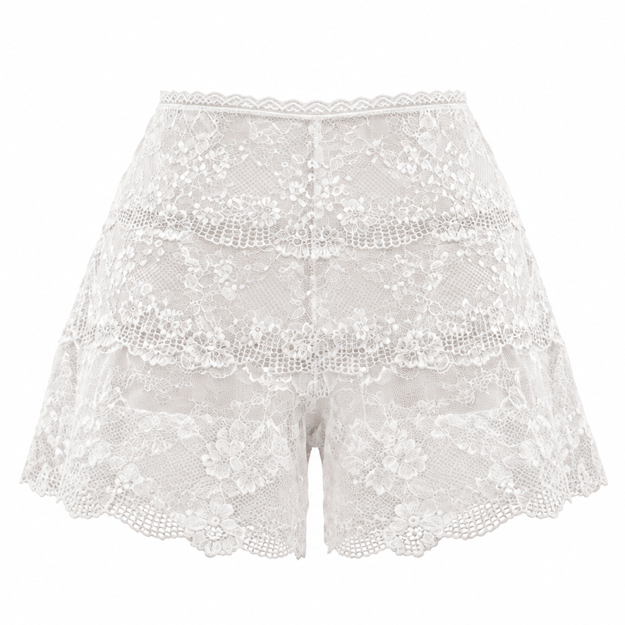 Kurze Spitzen-Petticoat-Shorts – Priscila