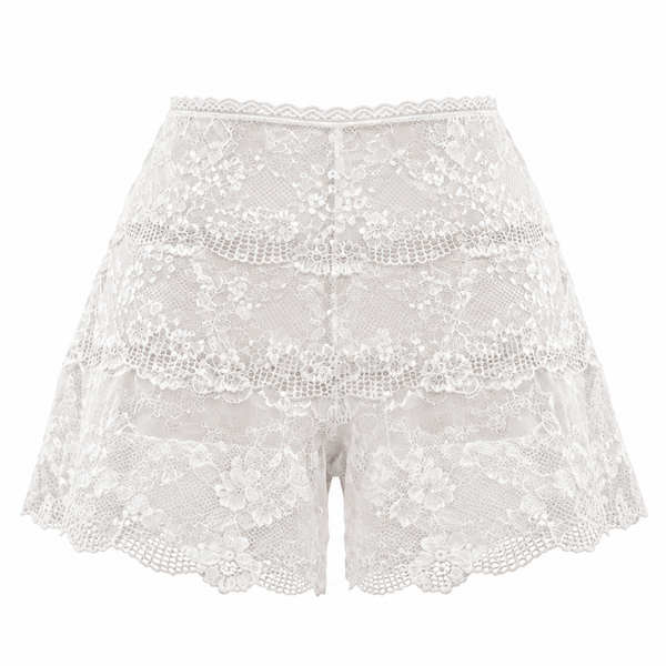 Kurze Spitzen-Petticoat-Shorts – Priscila