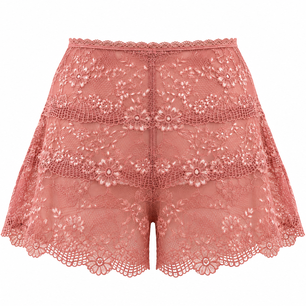 Kurze Spitzen-Petticoat-Shorts – Priscila