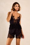 Blouse en Satin et Dentelle - Cecilia