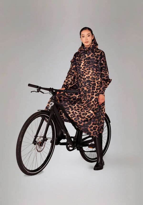 Rainkiss Rain Poncho - Dark Leopard