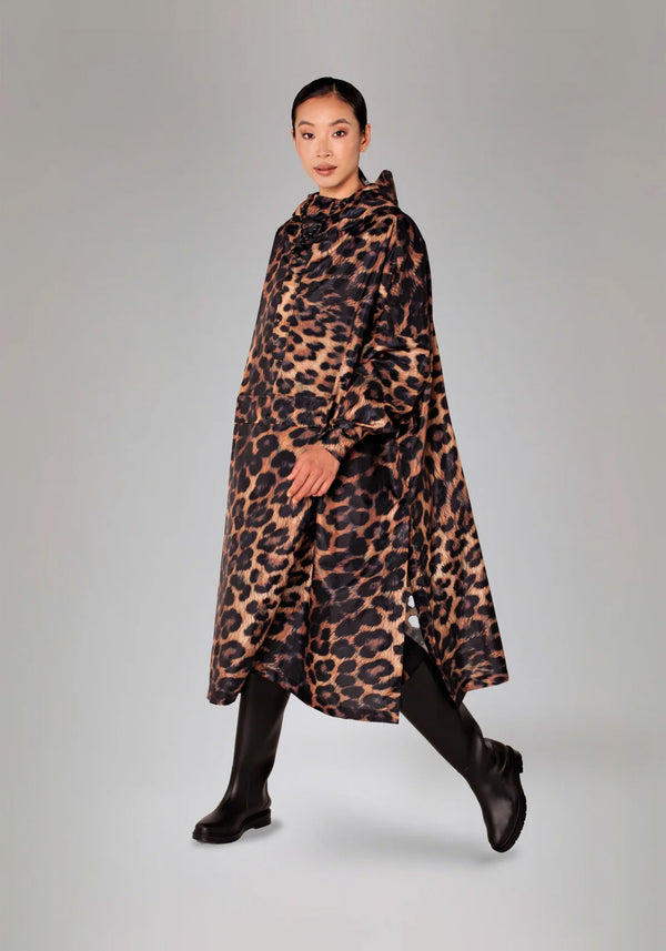 Rainkiss Rain Poncho - Dark Leopard