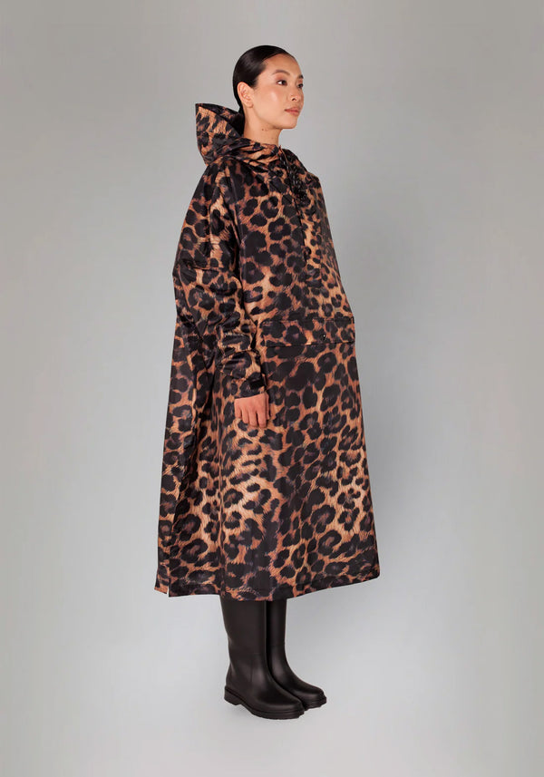 Rainkiss Rain Poncho - Dark Leopard