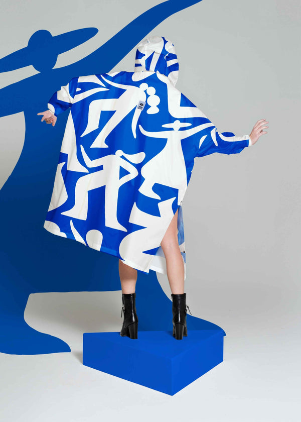 Rainkiss Rain Poncho - Timo Kuilder 'Blue Dance'