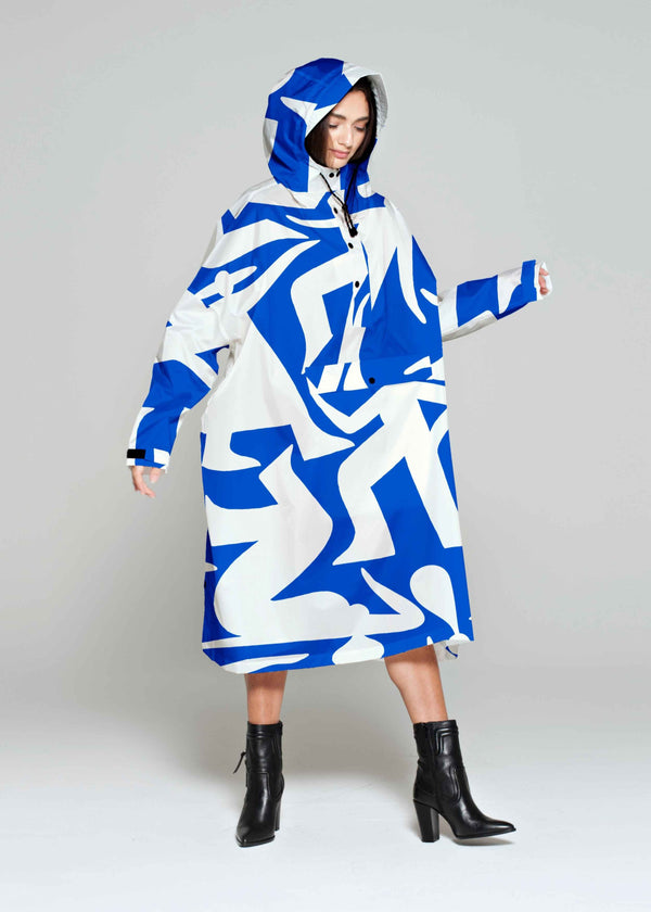 Rainkiss Rain Poncho - Timo Kuilder 'Blue Dance'